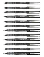 12 - PILOT Precise V7 - Fine Rollerball Pen - BULK PACKED - BLACK INK