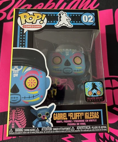 Funko Pop SDCC Early Release Fundays Gabriel Fluffy Iglesias Blacklight Version