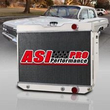 4 Row Aluminum Radiator Fit 1959-1965,62 Chevy Impala Bel Air El Camino Biscayne