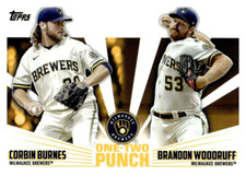 2023 Topps #12P-2 CORBIN BURNES/BRANDON WOODRUFF One-Two Punch NRMT/MT