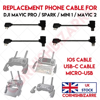 DJI MAVIC 2 / MINI 1 / SPARK / MAVIC PRO / AIR / SE REPLACEMENT CONTROLLER CABLE