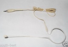 Beige Headset Microphone For Sennheiser G1 G2 G3 G4 1/8" Screw Lock Jack