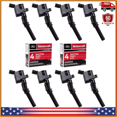 Ignition Coil DG508 & Motorcraft Spark Plug SP479 for Ford 4.6L 5.4L V8 DG457DG