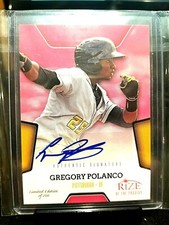 2013 GREGORY POLANCO RIZE ROOKIE AUTO PINK RC.#PR-17 GEM POP-1