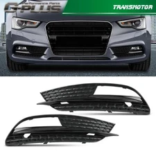 Fit For AUDI A5 2012-2016 Front Bumper Lower Fog Light Grille Cover Grill Panel