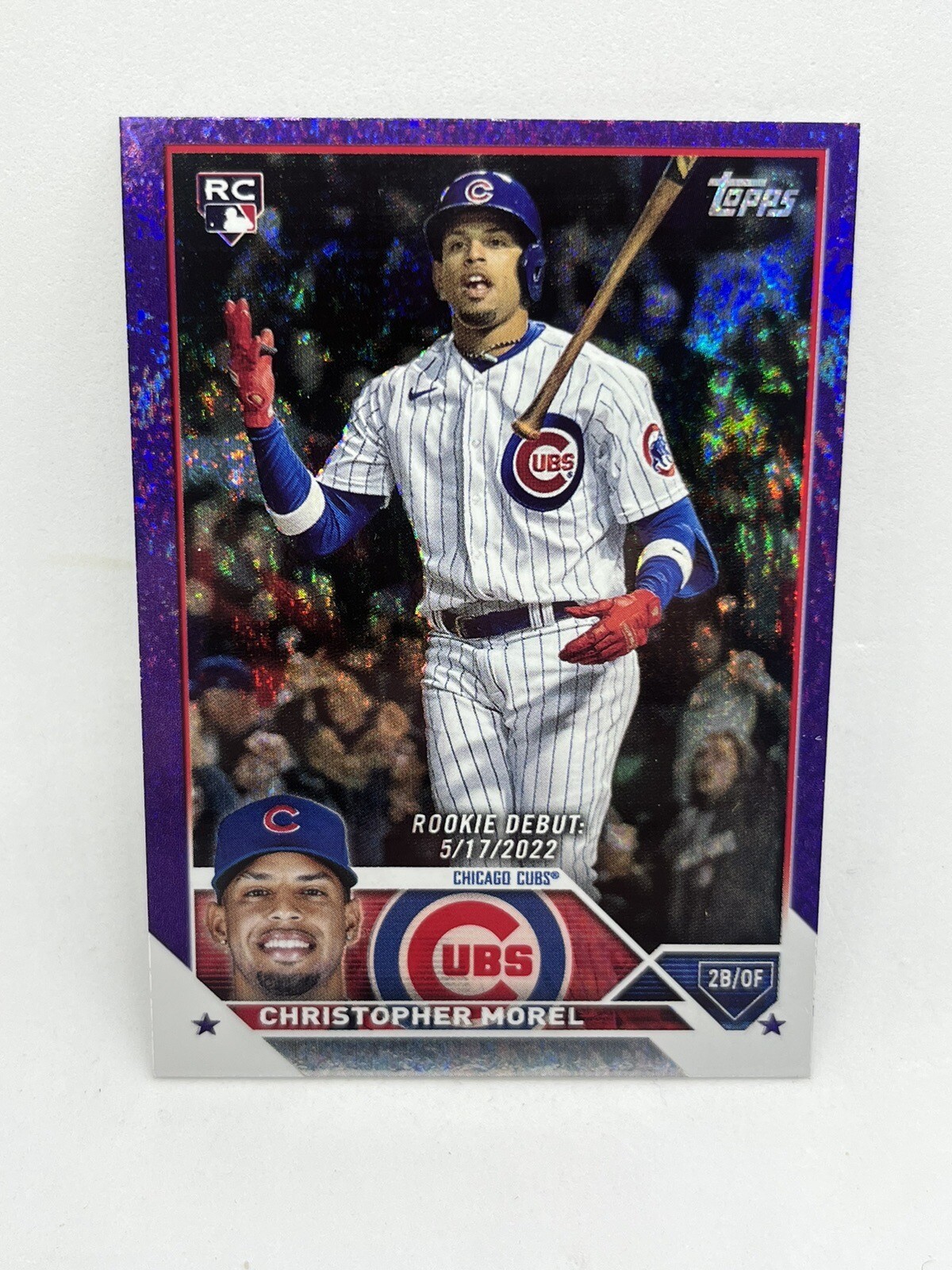 Christopher Morel RC 2023 Topps Update Purple Foil Parallel #/799 Cubs #US163