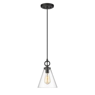Z-Lite 3034P8 Harper 8''W Mini Pendant - Black