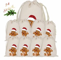 TeddybäR Adventskalender Zum BefüLlen 24 Beutel SäCkchen Weihnachtskalender