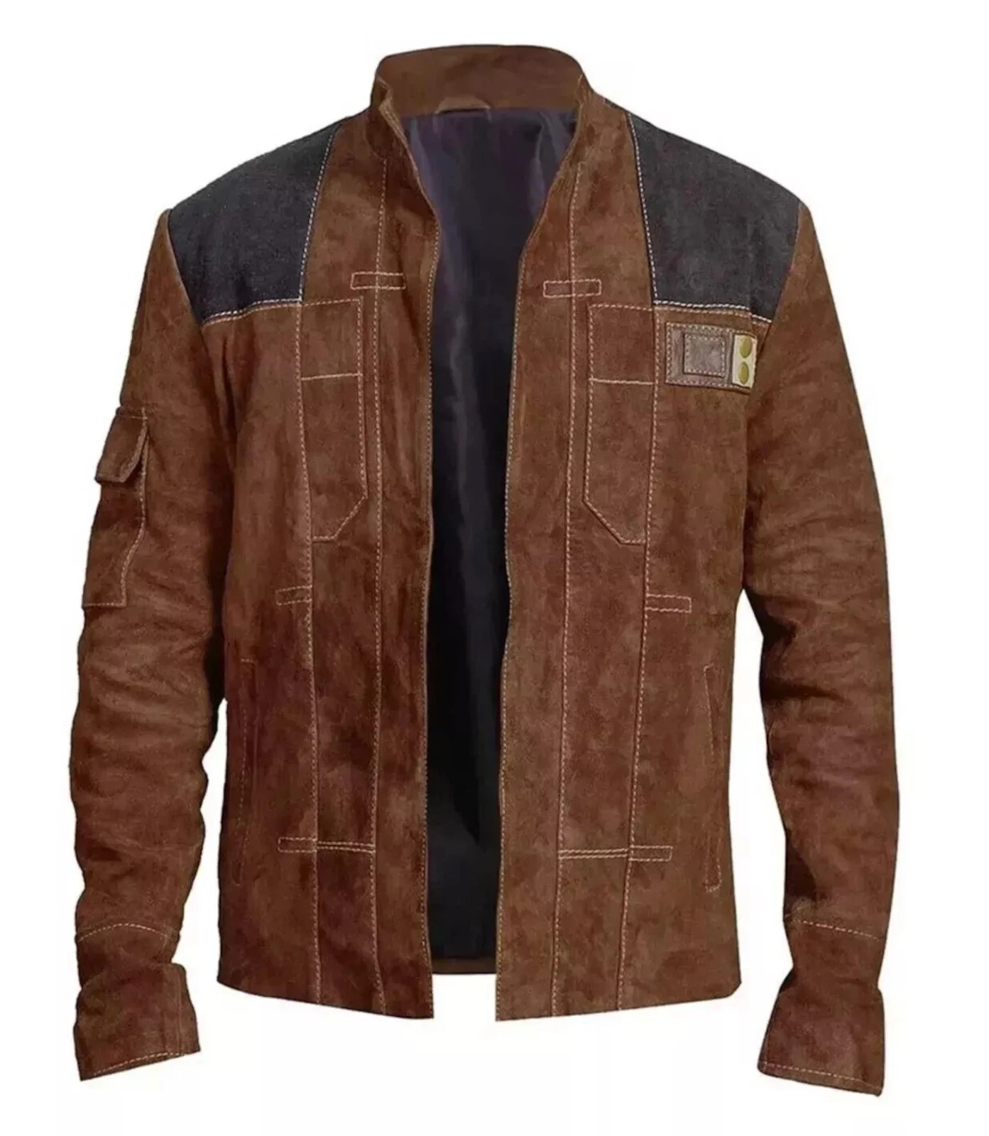 Han Solo Star Wars Jacket Men's Brown Suede Leather Cosplay Costume Coat