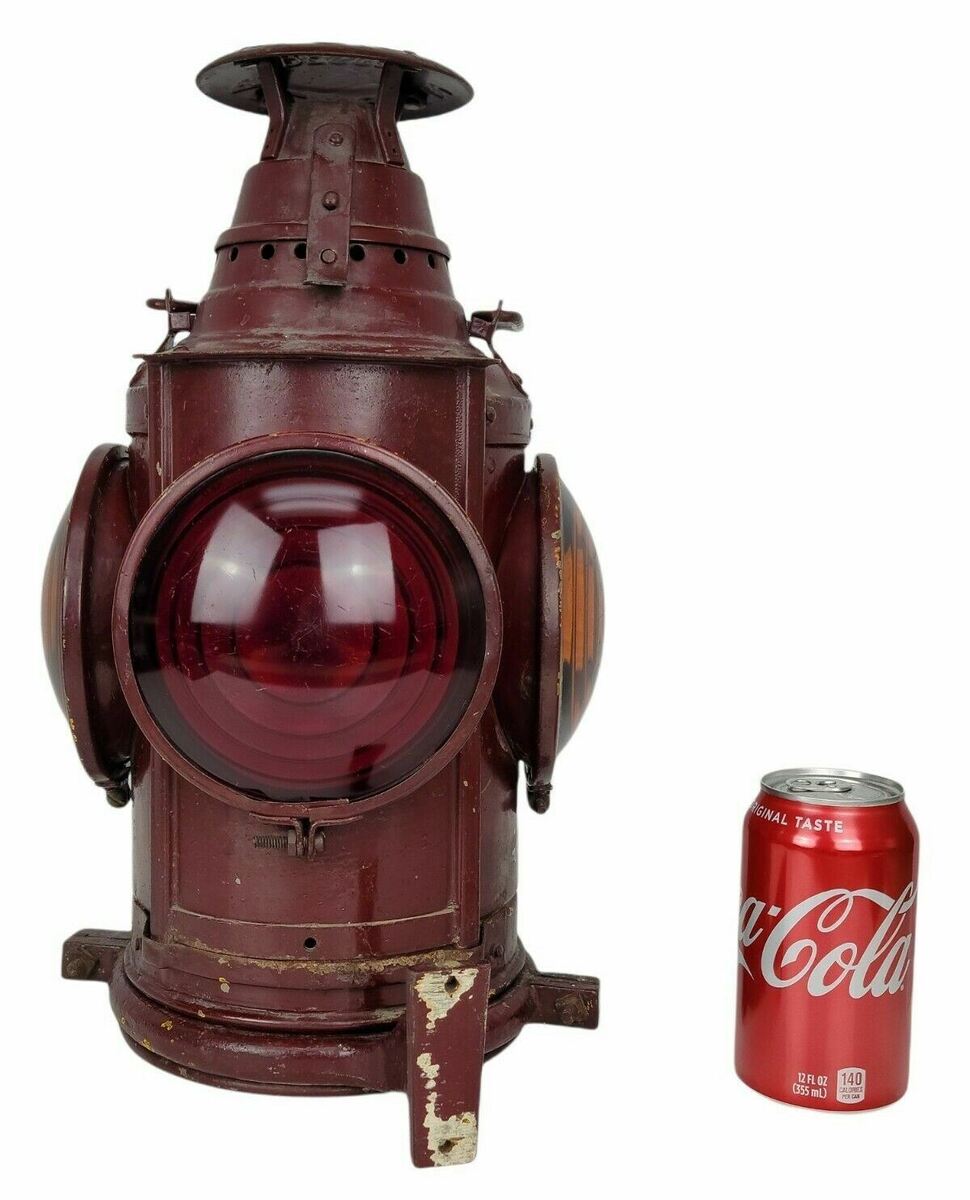 Antique Arlington NJ Dressel Large 4-Way Railroad Lantern Antique Arlington NJ Dressel Large 4-Way Railroad Lantern