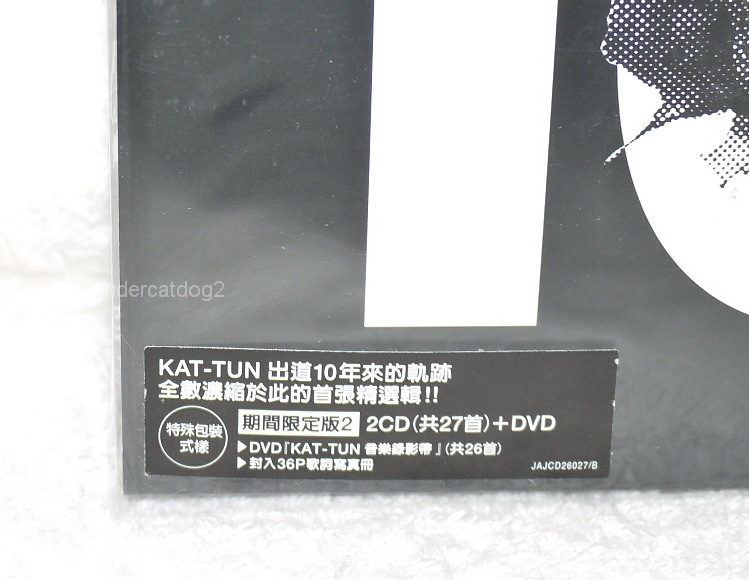 KAT-TUN 10TH ANNIVERSARY BEST 10Ks 2016 Taiwan Ltd 2-CD+DVD+36P