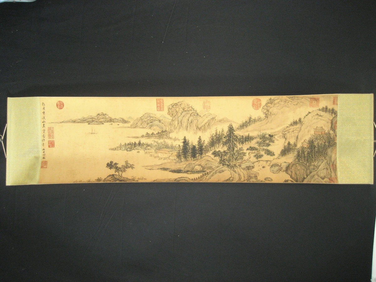 纸张多色1800年以前古董中国画作、画卷| eBay