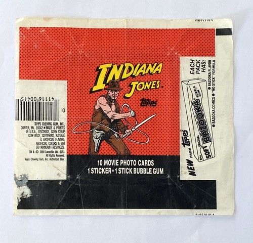 Indiana Jones Trading Card Wax Wrapper Topps 1984