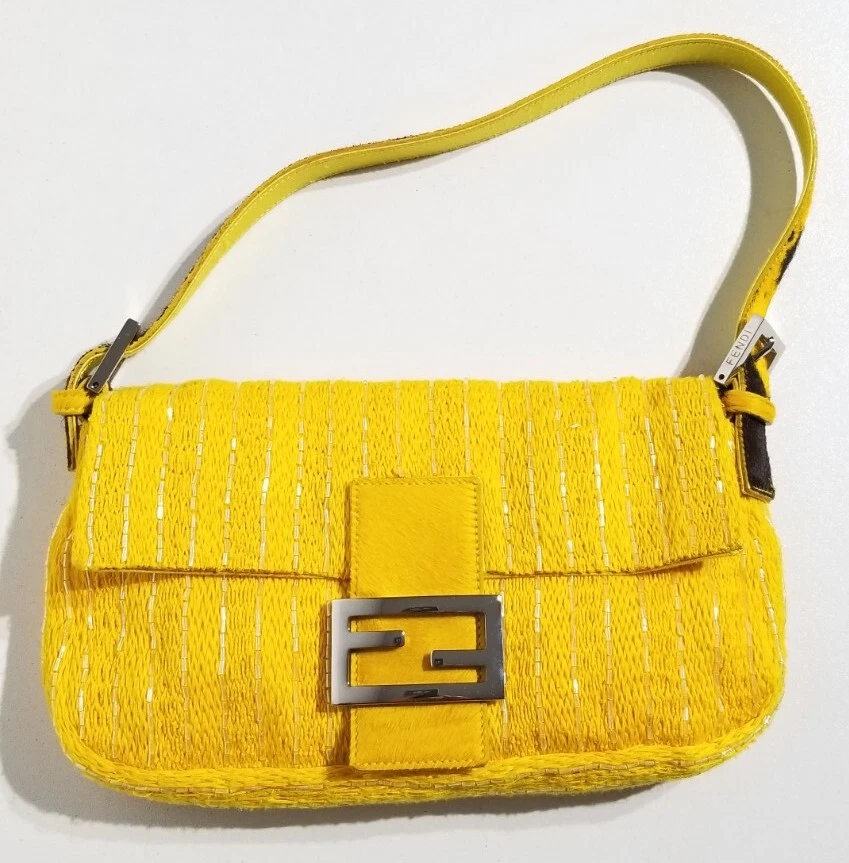 Fendi Pre-Owned Beige Zucca Baguette Wool Shoulder Bag, Best Price and  Reviews