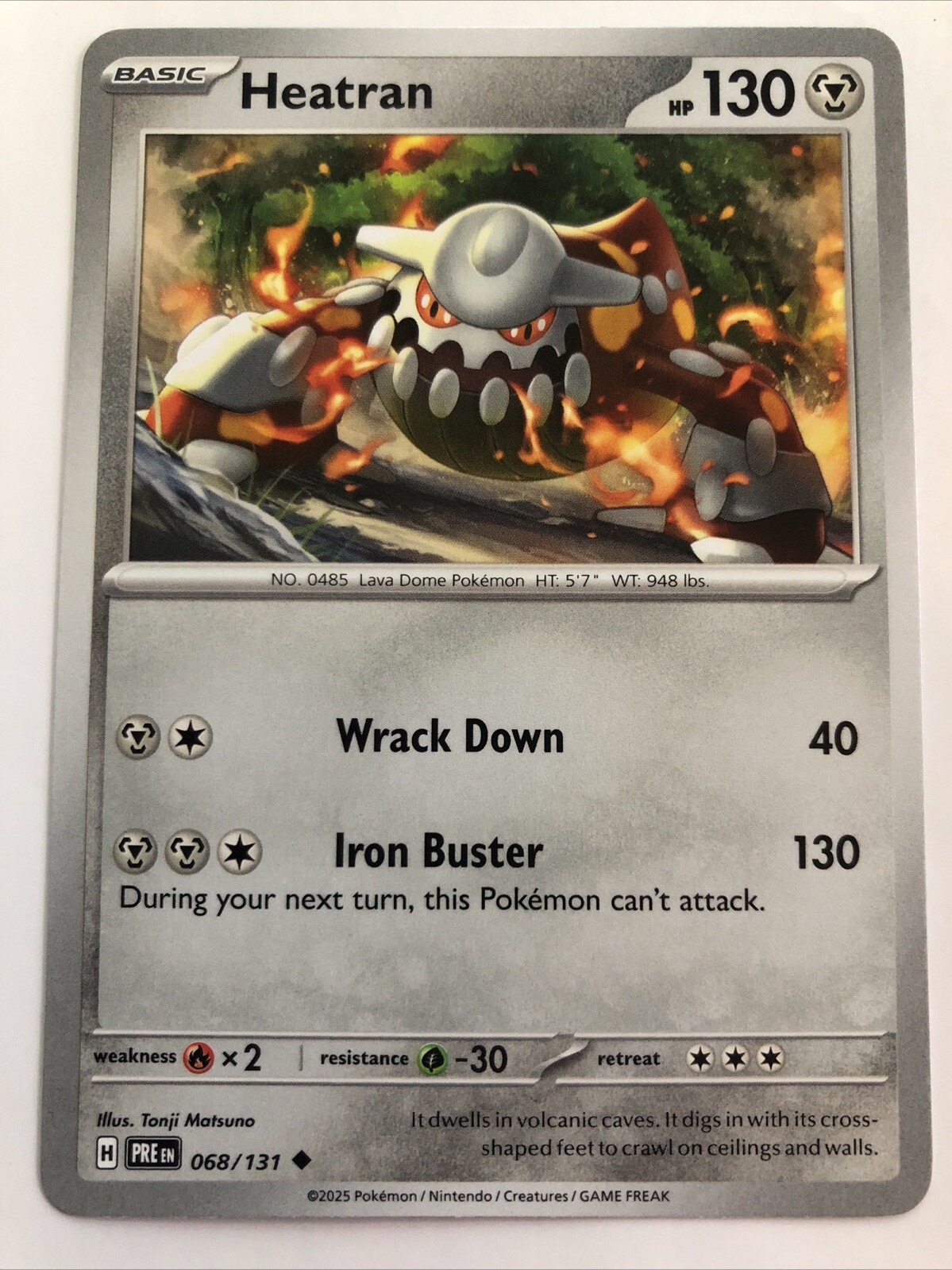 Pokémon TCG Prismatic Evolutions Heatran 068/131 NM