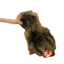Ty Beanie Buddy Beak With Tags Kiwi Exotic Bird Realistic 11" Plush Excellent