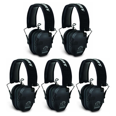 Walker's Razor Slim Electronic Shooting Muffs 5-Pack (Black)