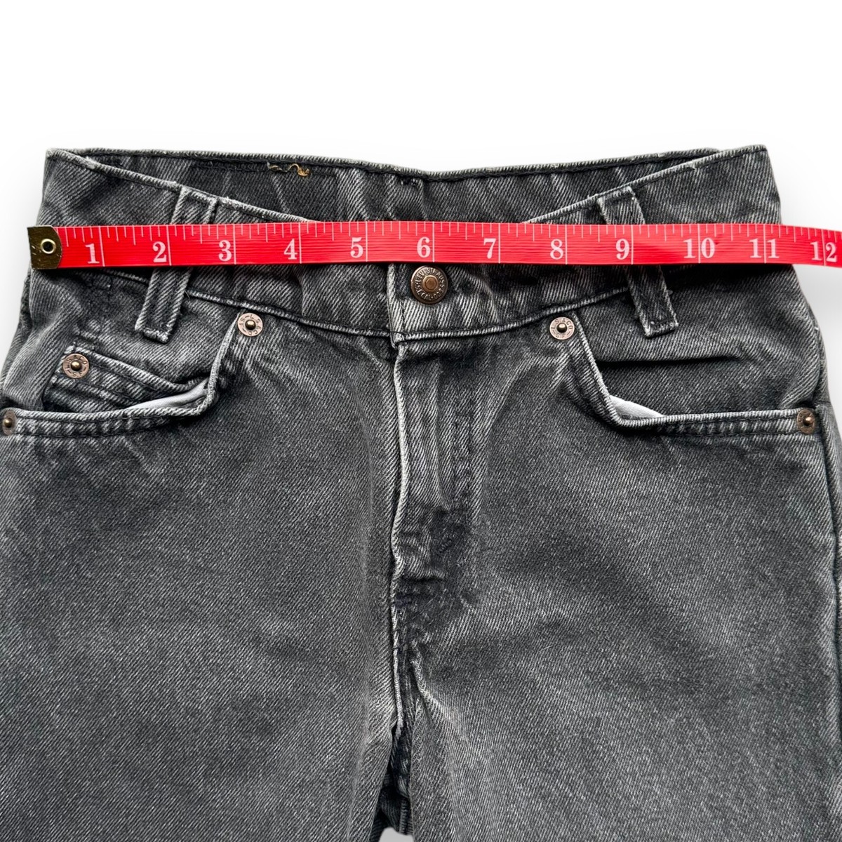 Vintage 90s Levis 550 Orange Tab Grey Black Jeans Kids Youth Size