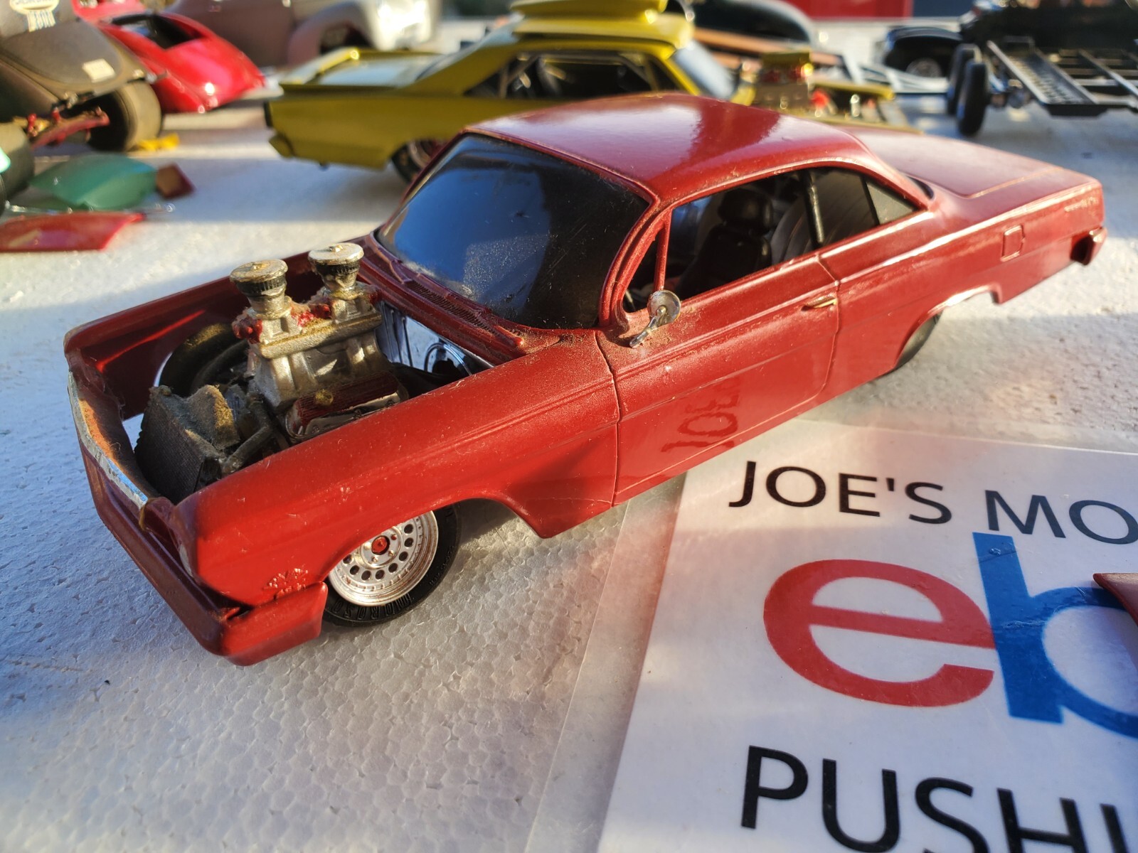 BUILT MODEL CAR 1962 CHEVY BEL AIR OLDER BUILT PROMOD SHELF READY PIECE