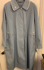 Berkertex Essentials Ladies Aqua Lightweight Coat With Check Trim To Collar