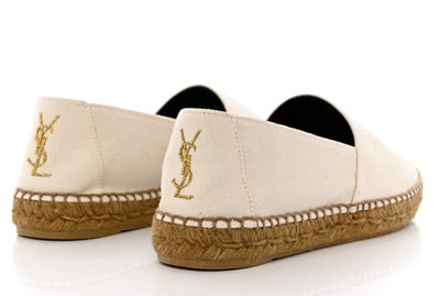 $650 NEW YSL Saint Laurent Cream Off White Espadrilles Sandals Summer Shoes  37! | eBay