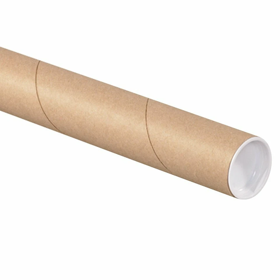 PREMIUM KRAFT MAILING SHIPPING TUBES 1.5-INCH BY 12-INCH 5-PACK - Image 2 of 3