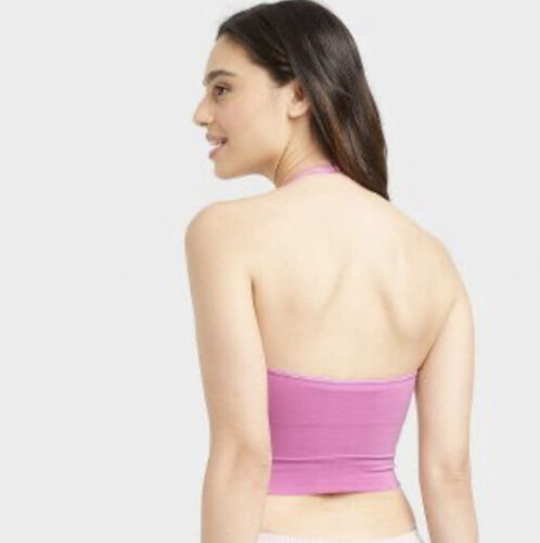 Women's Size M Auden Target Light Pink Cotton Seamless Brami Sports Bralette Br - Picture 2 of 3