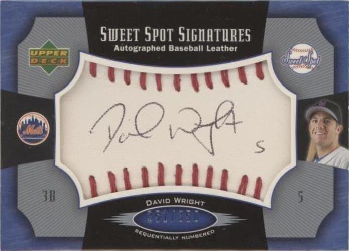 2005 Upper Deck Sweet Spot - Sweet Spot Signatures David Wright #SS-DW ...