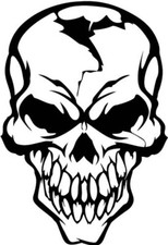 Scary Skull Vinyl Decal