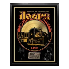 Jim Morrison Doors Live at Hollywood Bowl Concert Framed Collage COA (Album LP)