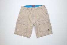 Vtg 90s Y2K Streetwear Mens 36 Faded Baggy Big Pocket Skateboard Cargo Shorts