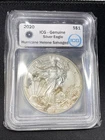 2020 Silver Eagle Dollar 1 oz .999 “Hurricane Helene Salvaged” ICG Genuine