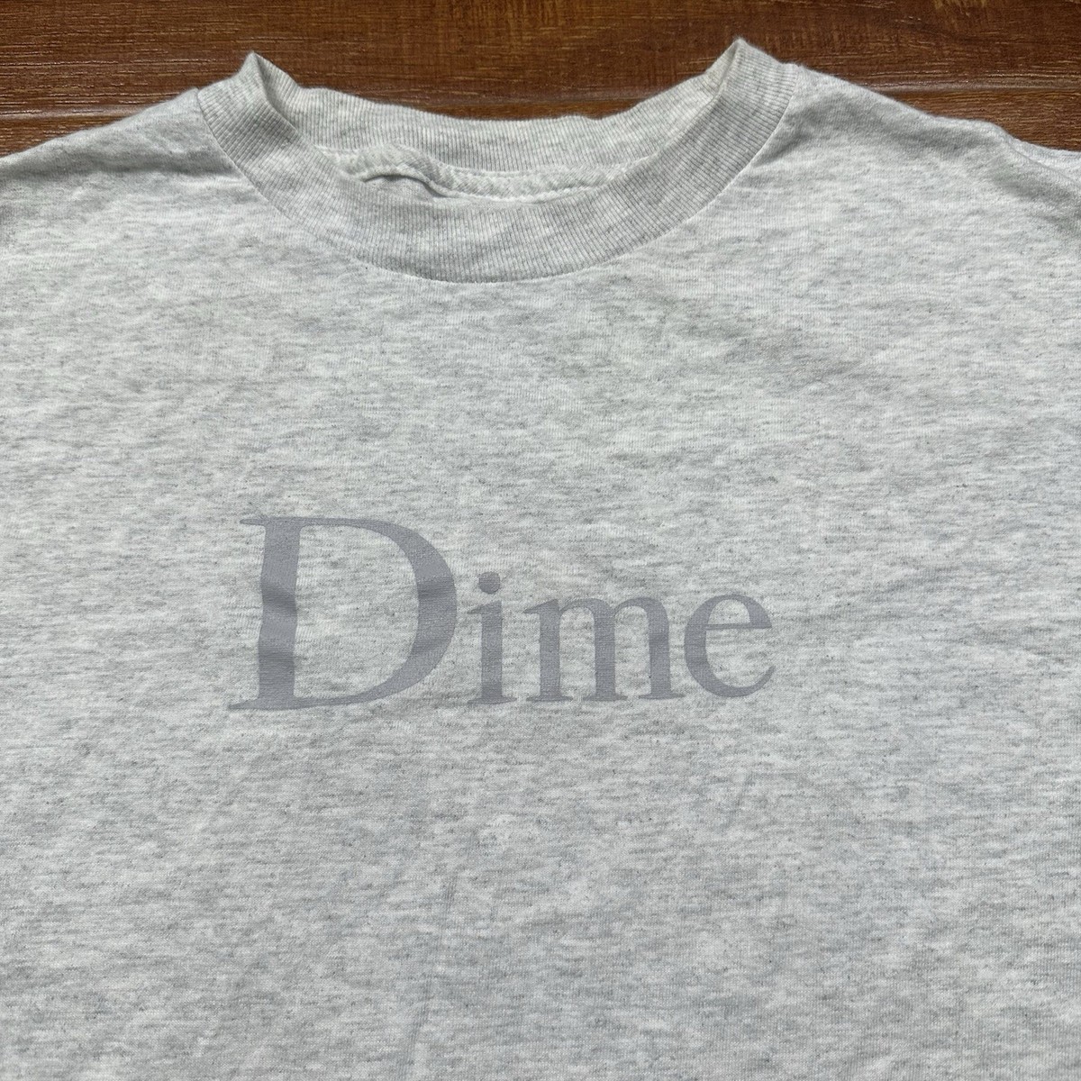 Dime Skateboard T Shirt Mens S Gray Long Sleeve Crew Neck Sk8