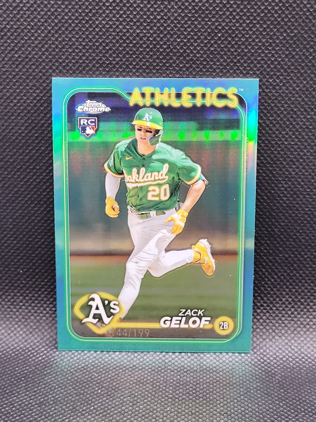 2024 Topps Chrome 282 ZACK GELOF aqua refractor 144/199 RC - Sacramento A's