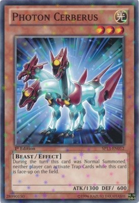3 x Photon Cerberus - SP13-EN012 - Starfoil Rare - 1st Edition Near Mint, Englis