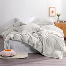 Twin Duvet Cover Set, 1 Duvet Cover and 1 Pillow Sham, Soft Brushed Microfiber