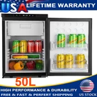 REFRIGERATOR AC110 DC 12V FRIDGE 1.77CU FT/50L RV REFRIGERATOR FOR TRUCK RV MINI