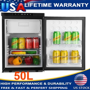 REFRIGERATOR AC110 DC 12V FRIDGE 1.77CU FT/50L RV REFRIGERATOR FOR TRUCK RV MINI