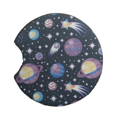 Planets Star Galaxy Car Coaster Single - Handmade -  FREE SHIPPING!