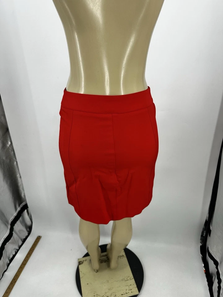 Mini Falda Vintage Cache Talla 2 Mujer Roja Sólida Novedad Hebilla/Cremallera DEFECTO Z13 Foto 4 de 4