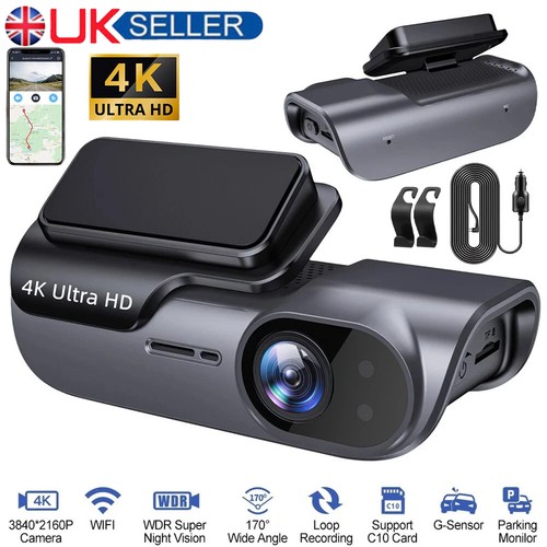GPS HD 4K Dash Cam Wireless WiFi Front Car DVR Camera Video Recorder G-Sensor-UK