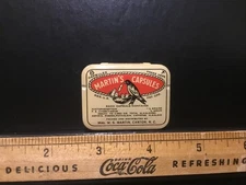 Vintage Martin’s Capsules Headache Medicine Drug Store Advertising Tin.