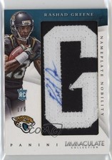 2015 Panini Immaculate Nameplate Nobility 1/6 Rashad Greene #NN-RG u0u