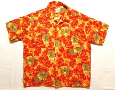 Sears Roebuck Vintage Hawaiian Shirt 1960's Japan Floral Tiki Oasis All Cotton