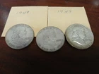 Franklin Half Dollar Lot of 3 - 90% Silver - 1949