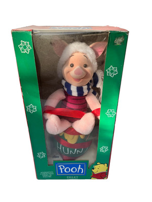 VTG 1998 TELCO Motion-Ettes Winnie the Pooh PIGLET Animated Christmas Figure NT