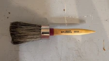 Antique Primitive Wood Bristle Horse Hair Paint Brush 9.5"