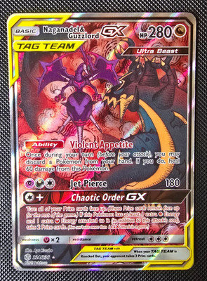 Pokemon - Naganadel & Guzzlord GX - SM Cosmic Eclipse - Full Art 224/236 - LP