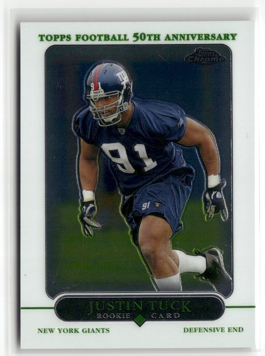 2005 Topps Chrome #231 Justin Tuck RC GIANTS ☘️122