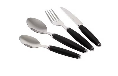 Camp4 Midnight Besteck-Set, 24-teilig, schwarz